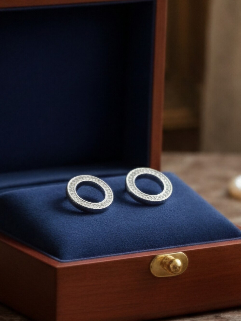 Elegant 925 Silver Circle Earrings